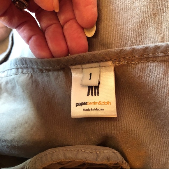 Vintage Paper Denim Cloth army green crop jacket size 1 or S - Picture 10 of 12